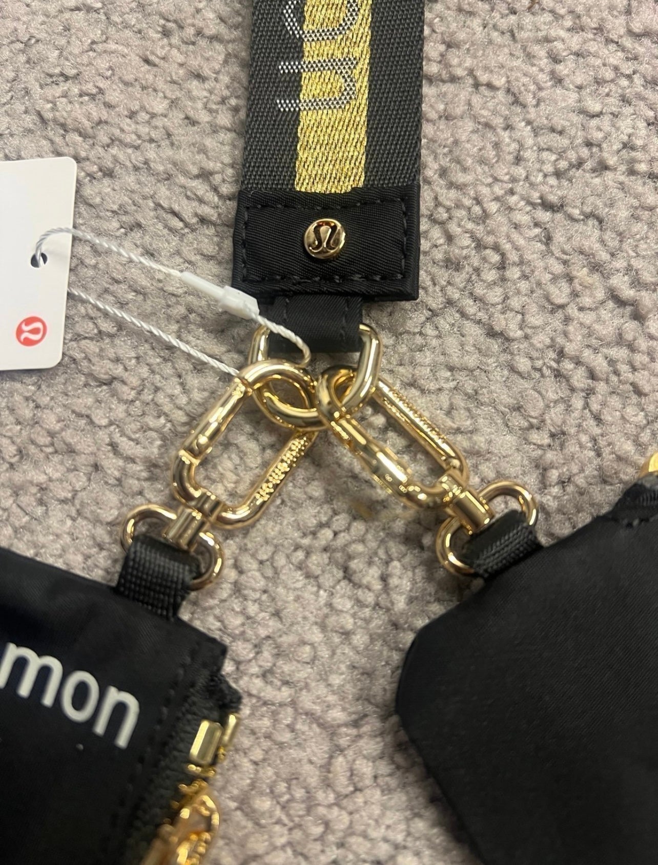 Lululemon Dual Pouch Wristlet Gold